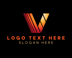 Marketing Media Letter V Logo