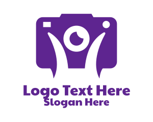 Abstract Violet Camera Logo