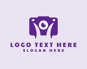 Purple Camera - Journalist Photographer Camera logo design