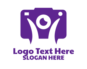 Abstract Violet Camera Logo