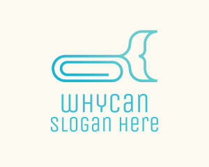 Whale Paper Clip Logo