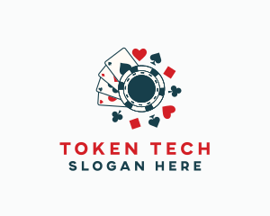 Token - Poker Card Token Casino logo design