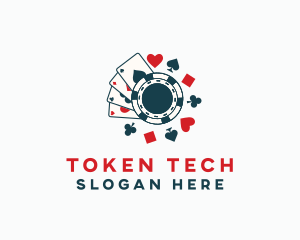 Poker Card Token Casino logo design