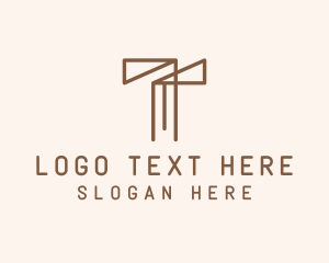 Carpentry - Architecture Letter T logo design