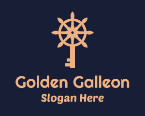 Galleon - Sea Wheel Key logo design