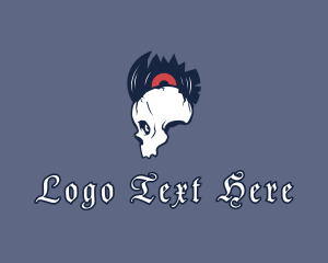 Serious - Punk Skull Vinyl logo design