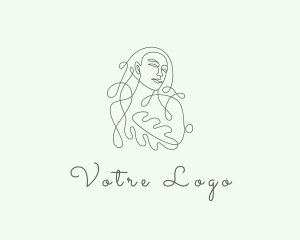 Outline - Woman Nature Salon logo design