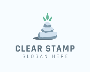 Wellness Stone Stack logo design