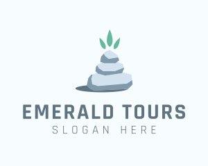 Wellness Stone Stack logo design