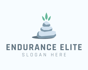 Wellness Stone Stack logo design