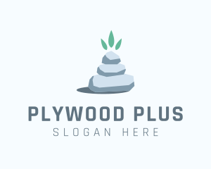 Wellness Stone Stack logo design