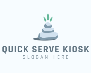 Wellness Stone Stack logo design