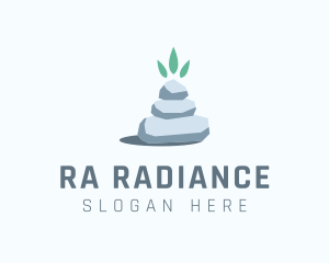 Wellness Stone Stack logo design