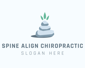 Wellness Stone Stack logo design