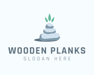 Wellness Stone Stack logo design