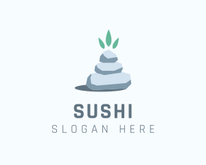 Wellness Stone Stack logo design