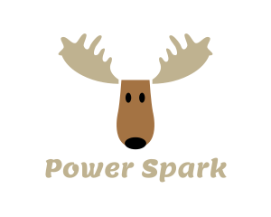 Moose Antlers Cartoon Logo