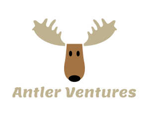Antler - Moose Antlers Cartoon logo design