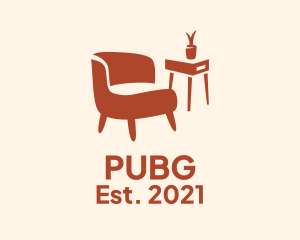 Chair - Modern Orange Interior logo design