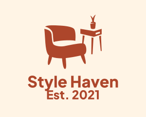 Interior Design - Modern Orange Interior logo design
