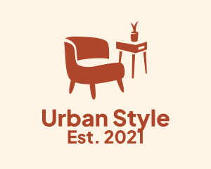 Furniture Design - Modern Orange Interior logo design