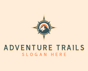 Mountain Compass Hiking logo design