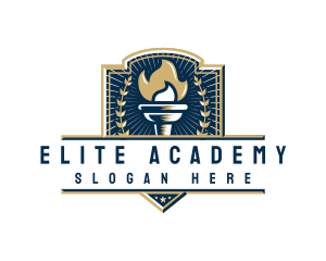 Academy - Academy Education Torch logo design