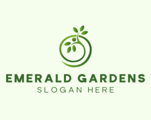 Seedling Plant Organic Garden  logo design