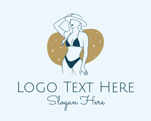 Lingerie - Bikini Girl Swimwear logo design