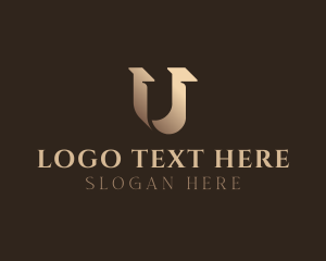 Boutique - Gradient Serif Letter U logo design