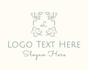 Letter - Leaf Foliage Decoration logo design