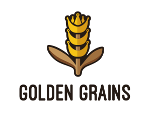 Grains - King Grain Wheat Farm logo design