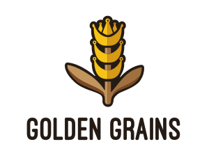 King Grain Wheat Farm logo design