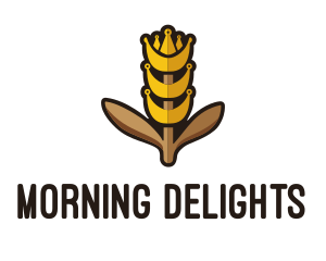 Breakfast - King Grain Wheat Farm logo design