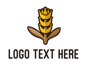 Wheat - King Grain Wheat Farm logo design