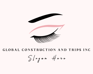 Cosmetics - Eyelash Beauty Makeup logo design