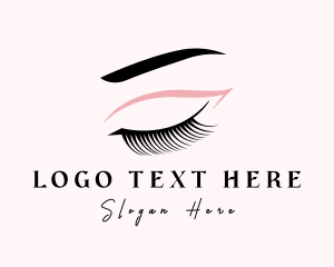 Cosmetology - Eyelash Beauty Makeup logo design