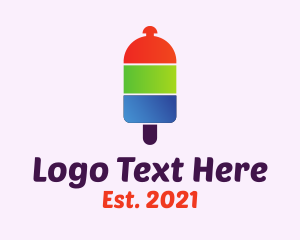 Ice Cream - Ice Popsicle Counter Bell logo design