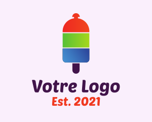 Ice Pop - Ice Popsicle Counter Bell logo design