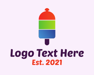 Froyo - Ice Popsicle Counter Bell logo design