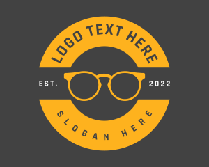 Corrective Lens - Cool Sunglasses Emblem logo design