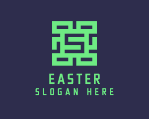 Stroke - Rectangular Letter S Gaming logo design