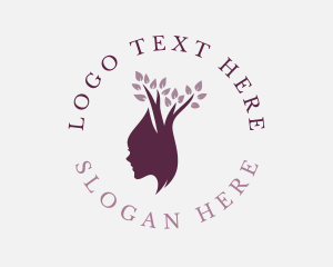 Massage - Organic Female Tree logo design