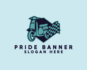 Flag - Scooter Racing Flag logo design