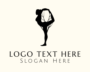 Yogi - Tree Branch Yoga Wellness logo design