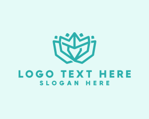 Blue - Lotus Flower Salon logo design