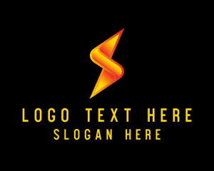 Electricity - Lightning Bolt Letter S logo design