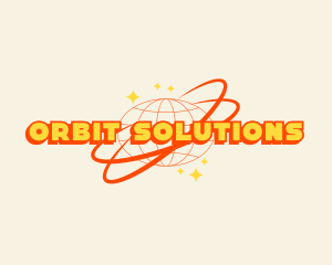 Retro Global Orbit logo design