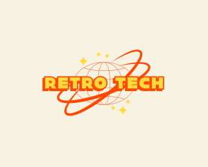 Retro Global Orbit logo design