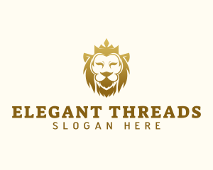 Luxury Crown Lion logo design